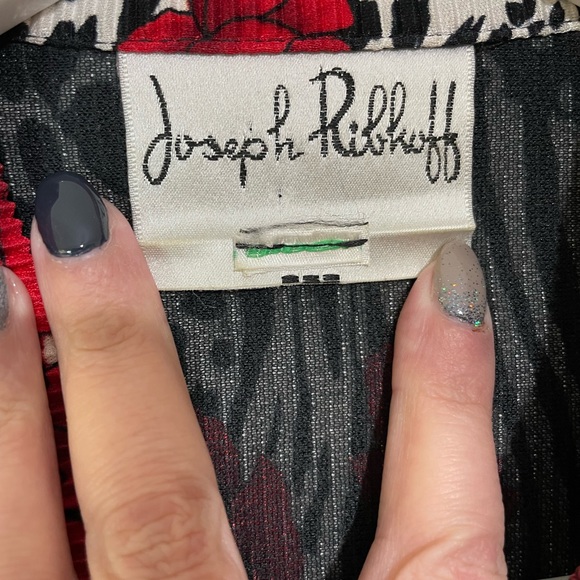 Joseph Ribkoff Flower Animal Print Lightweight Crinkle Zip Jacket Size Large - Picture 10 of 13